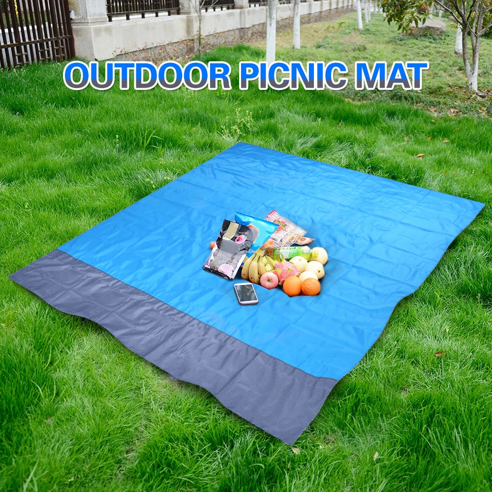 2x2.1m Waterproof Beach Blanket Outdoor Camping Blanket Portable Picnic Mat Camping Ground Mat Mattress