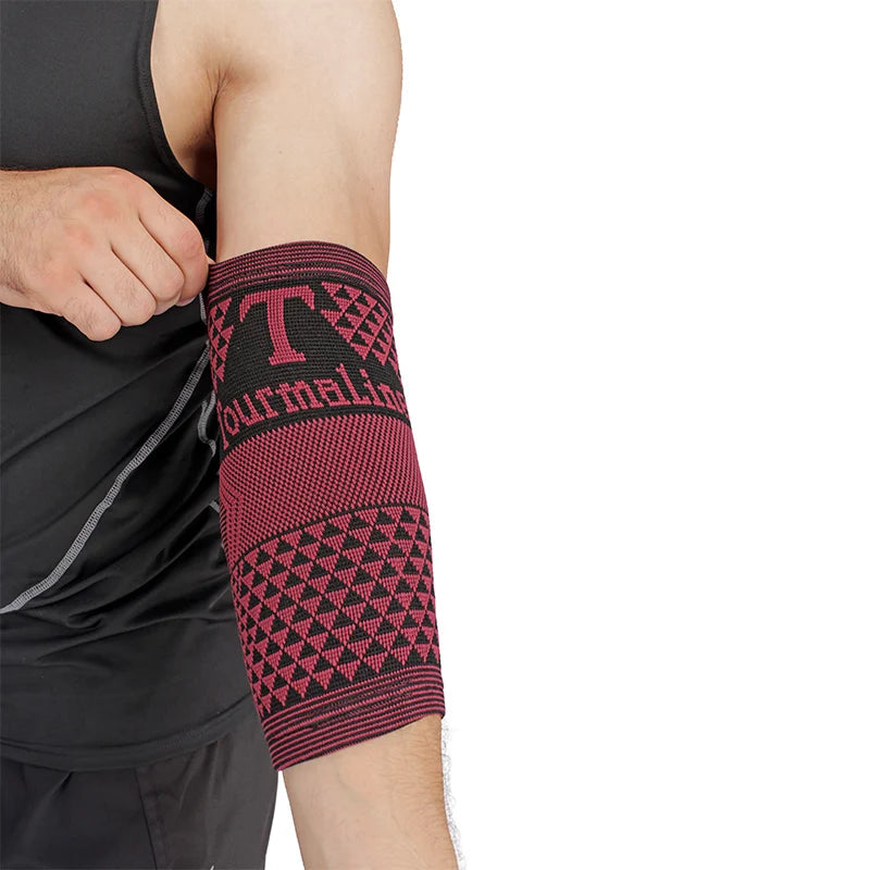 2PCS Tourmaline Elbow Brace Compression Sleeve Relief Joint Pain Magnetic Therapy Arm Support Tourmaline Products