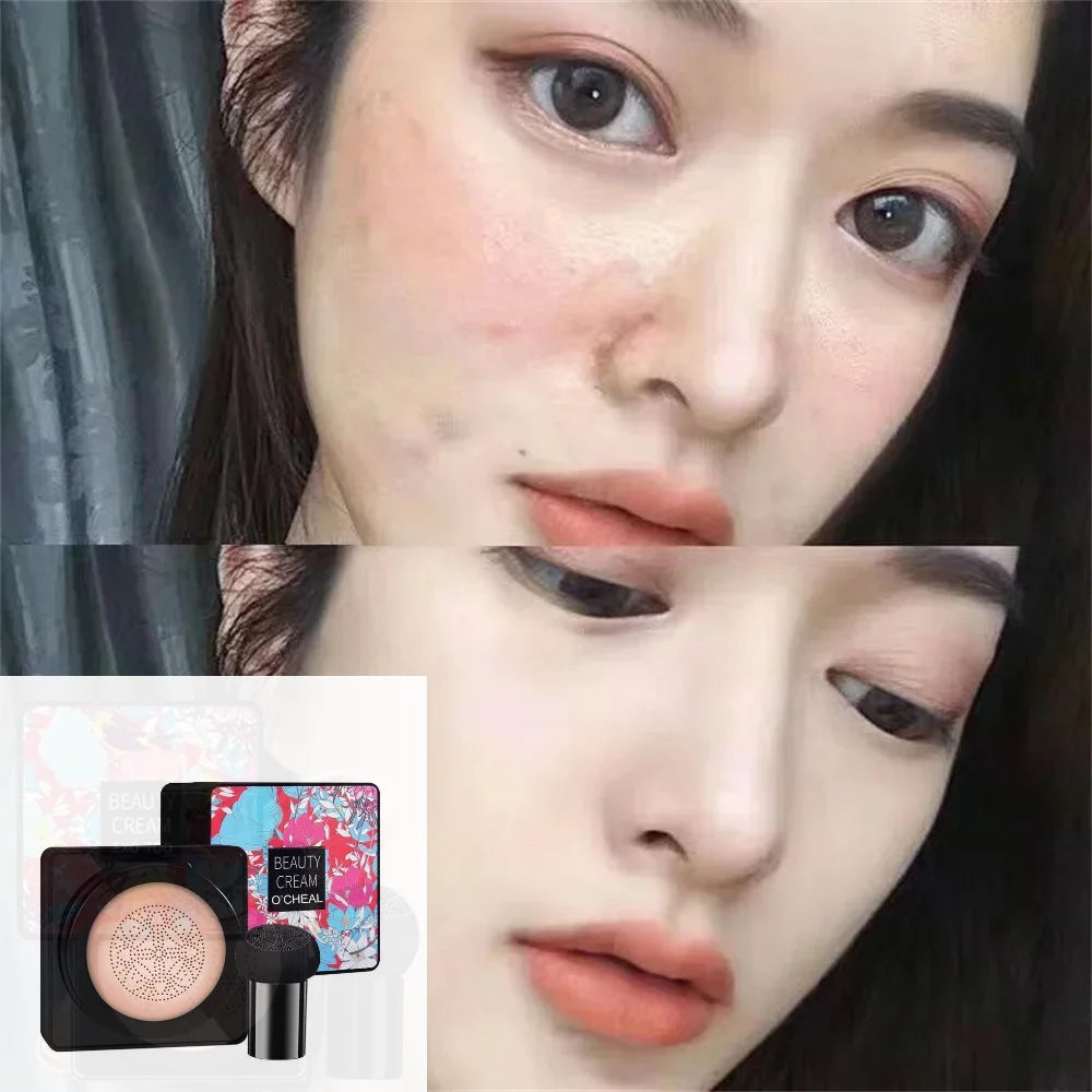 BB Cream Mushroom Head Air Cushion with Powder Puff